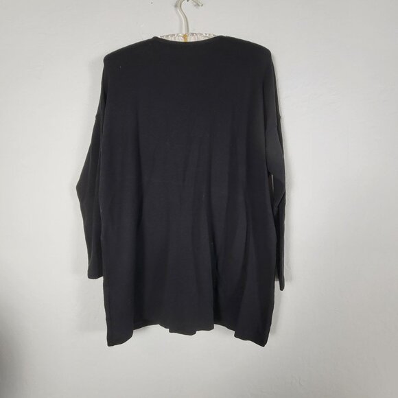 Marimekko Womens Black Long Sleeve Tunic Top With Pockets Size Small Stretch - Picture 2 of 8